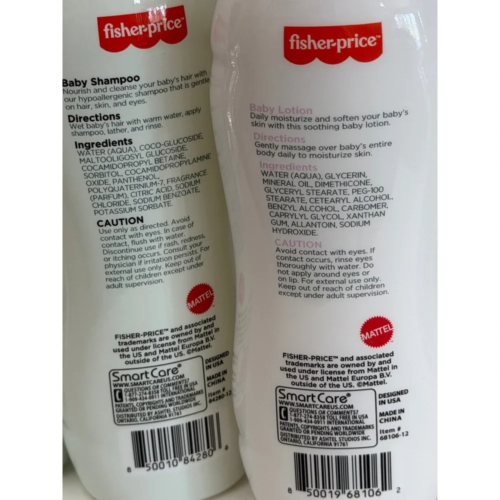 Fisher-Price Hello Bathtime Baby Shampoo Body Wash Lotion Set 3 Pack 10oz Each